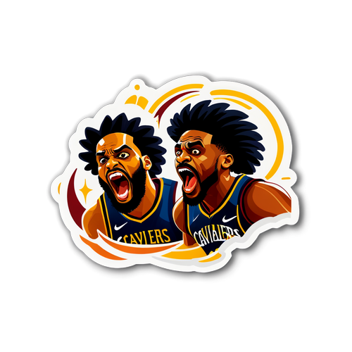 Stiker Basketball Dinamis dari Momen Dramatis Cavaliers vs Pacers