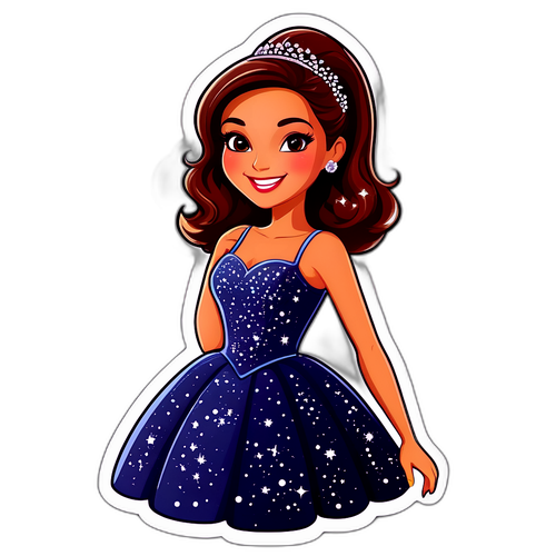 Glamoröser Auftritt mit funkelnden Sternen