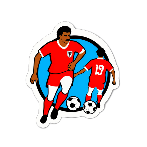 Stiker Tema Bola Sepak Retro