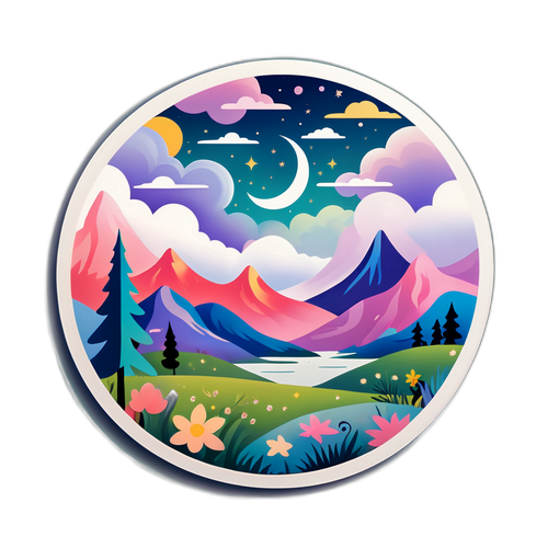 Drømmende Natur Illustrasjon