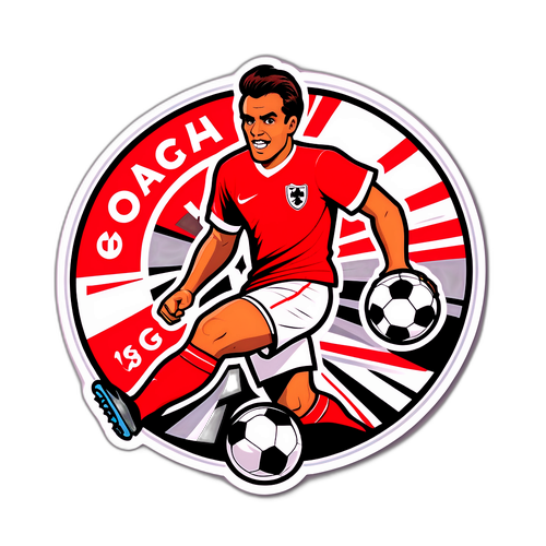 Retro Tarzı Futbol Sticker'ı: Internacional vs. Botafogo