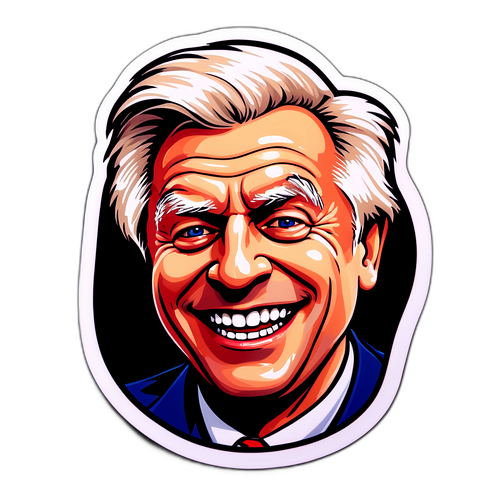 Vtipná nálepka s Borisem Šťastným