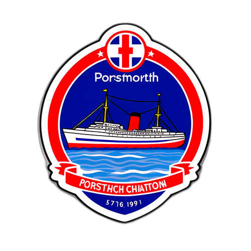 포츠머스와 찰턴 로고 기념 스티커