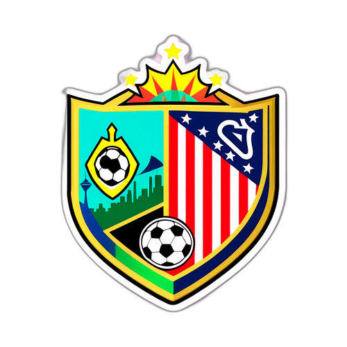 Rekaan Warna-warni Logotip Seattle Sounders dan Atlético Madrid