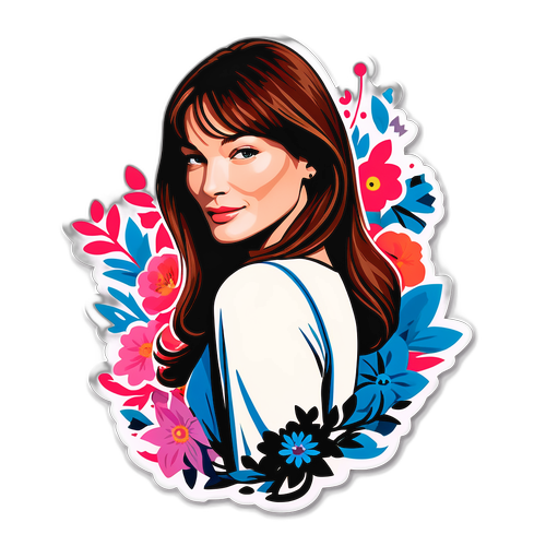 Stilfuld klistermærke af Carla Bruni