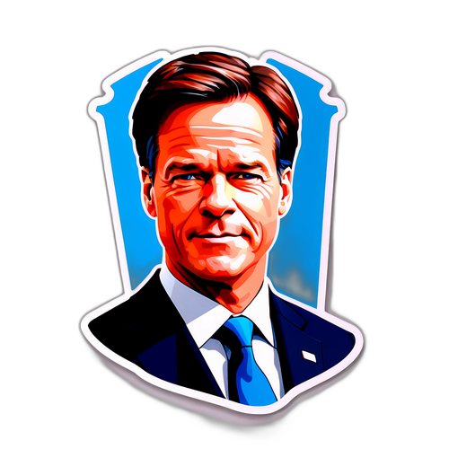 Portretul lui Mark Rutte, simbolizând inovația politică