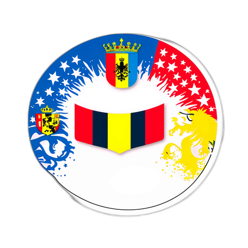 A Liechtenstein és Belgium zászlajának kreatív keveréke