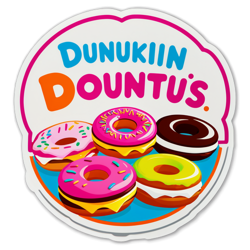 Vrolijke Zoetheid: Dunkin' Donuts Sticker