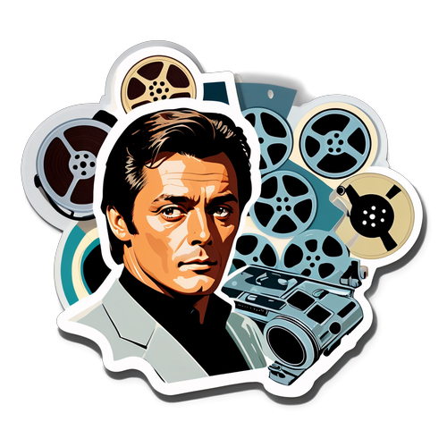 Alain Delon: Isang Vintage Sticker na Magdadala sa'yo sa Goldenera ng Pelikula!