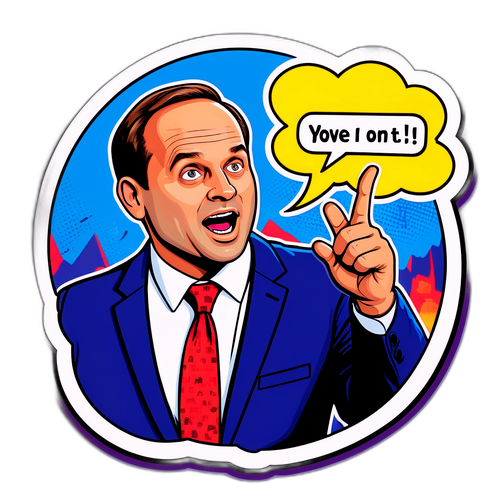 Motivational Speech Sticker in Pop-Art Style