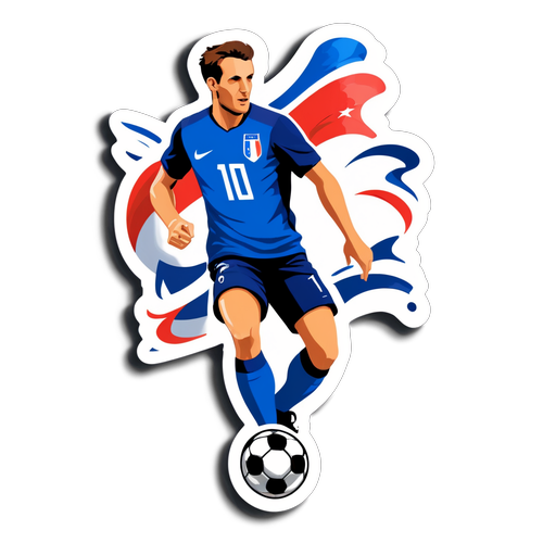 Fransa'nın Futbol Tutkusunu Yansıtan Şaşırtıcı Simgelerle Dolu Dinamik Sticker Tasarımı!