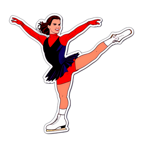 Elegante Eiskunstläuferin