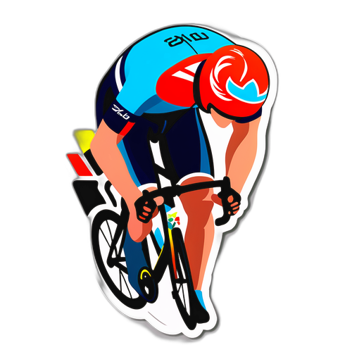 Casques de vélo et athlète en course pour Enak Gavaggio aux JO 2026