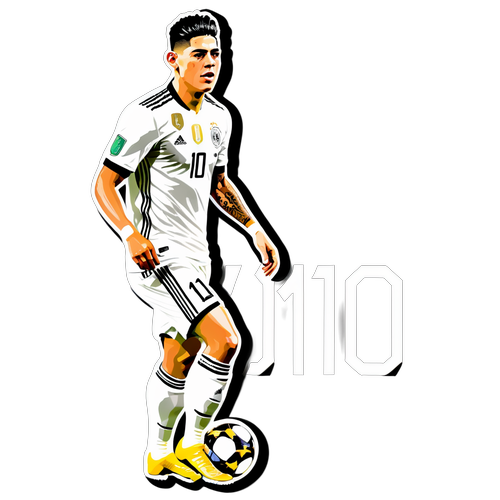 Sticker Stylish James Rodriguez: Karya Seni yang Menghadirkan Kebanggaan dan Momen Ikonik!