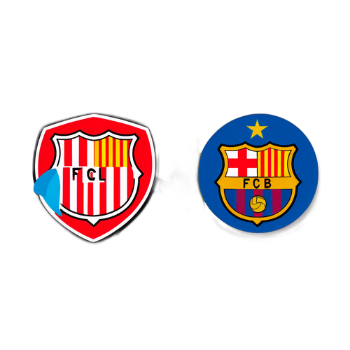 עיצוב מודרני מינימליסטי של לוגו סלאביה פראג ולוגו ברצלונה