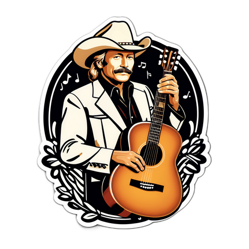 Nostalgic Tribute Sticker for Alan Jackson
