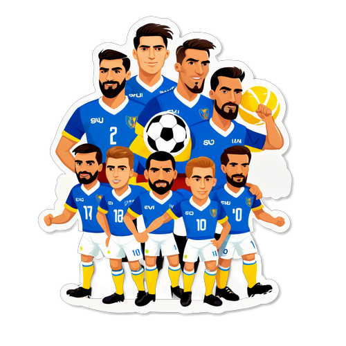 Înfruntare Epică pe Teren: România vs. Cipru - Aventuri Cartoonistice în Fotbal!