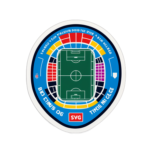 Mapa Minimalista de un Estadio Famoso