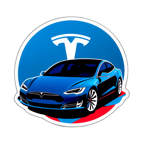 特斯拉創新設計和可持續科技概念貼紙