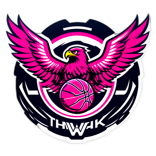 Pink Basketball na may Mga Pakpak