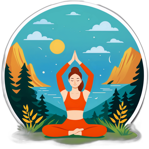 Mira Kuismaa joogaamassa luonnossa