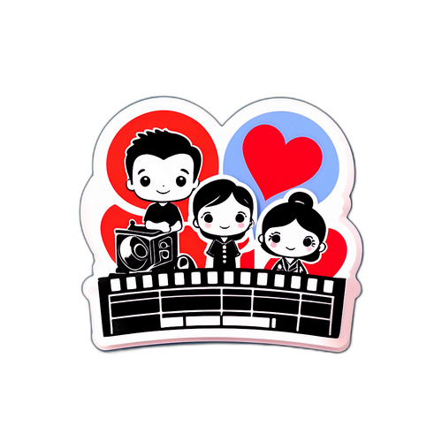 สติ๊กเกอร์ที่แสดงความรักในภาพยนตร์