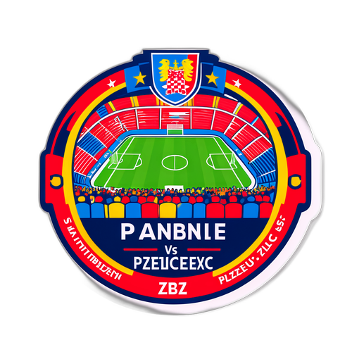 Ilustrace pro nálepku zachycující důležitý moment zápasu Pardubice vs. Plzeň
