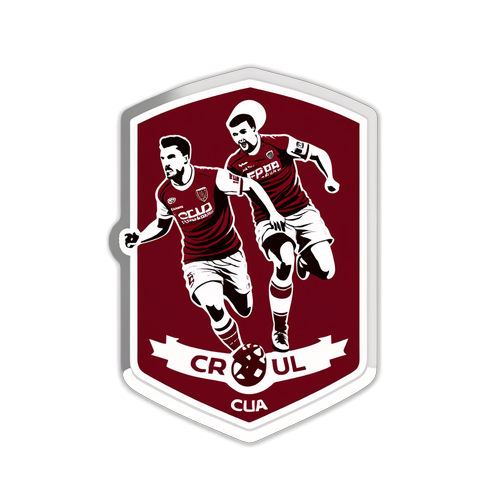 Autocolant cu temă de fotbal CFR Cluj-Farul Constanța