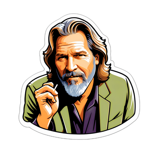 Sticker mit Jeff Bridges als der Dude aus "The Big Lebowski"