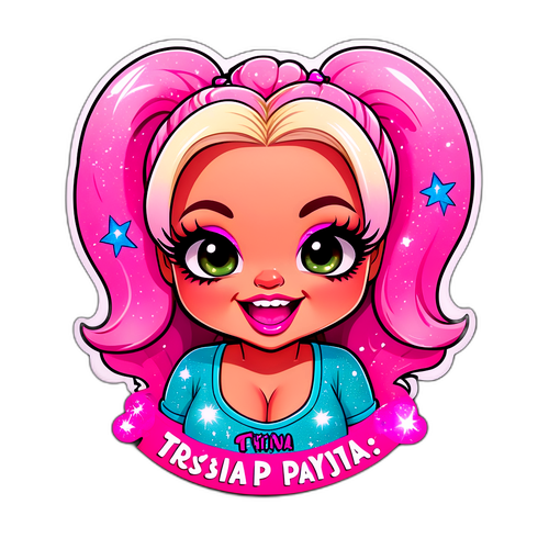 Schattige cartoonversie van Trisha Paytas