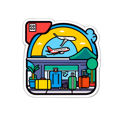 桃園機場空中旅行貼紙