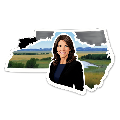 Unveiling the Chic Tribute: Kristi Noem's Elegant South Dakota Silhouette Sticker!