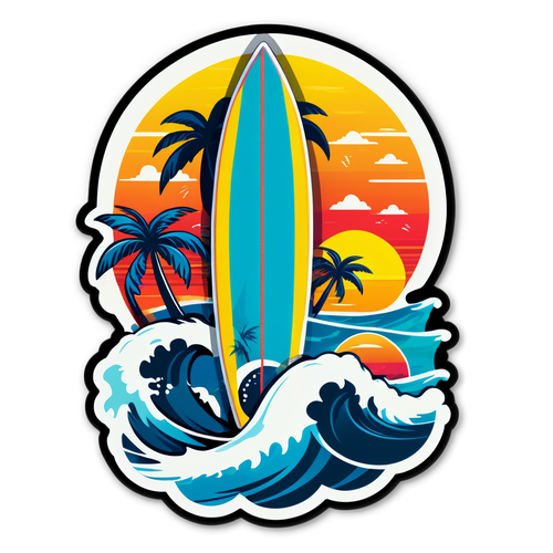 Surfing Paradise: Longboard Dreams Under Palm Trees!