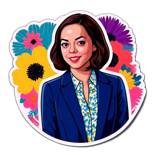 Chic Sticker af Aubrey Plaza