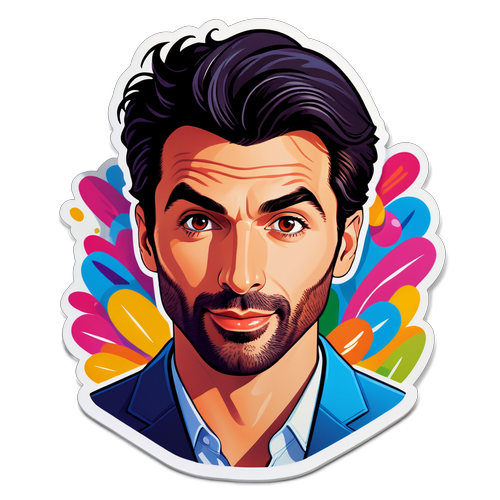 Vibrant at Masayang Sticker ni Justin Baldoni: Magdala ng Sining at Kabutihan sa Bawat Mensahe!