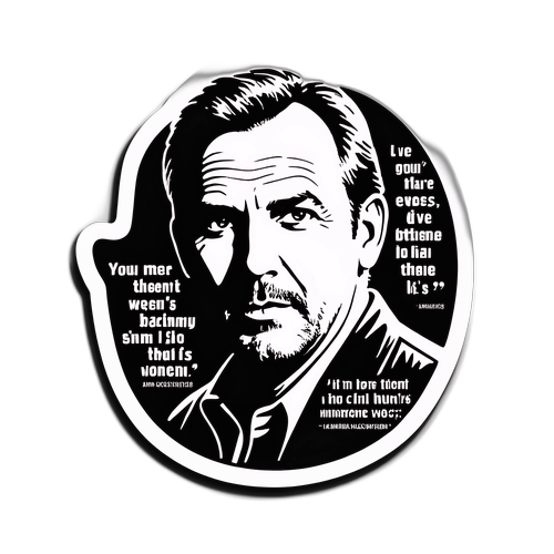 Bold sticker med Kevin Costners citater