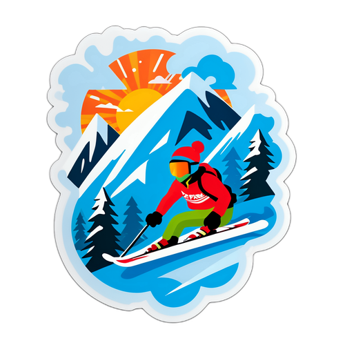 冬季運動主題貼紙