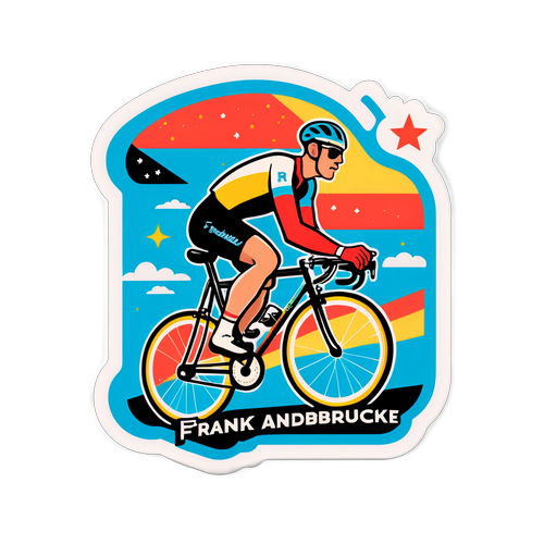 Vintage Fietswedstrijd Sticker