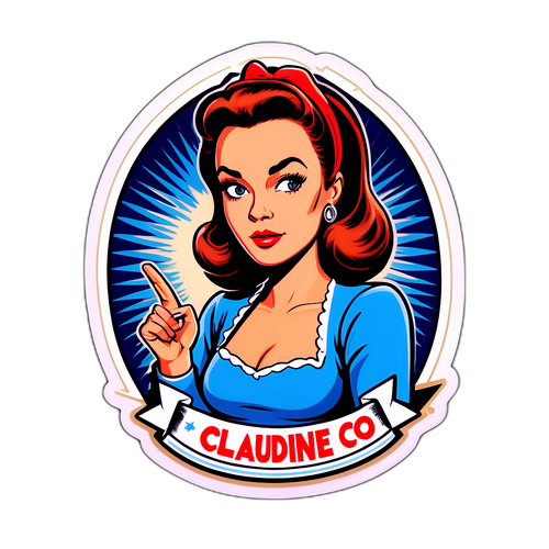 Vintage-style na Sticker ng 'Claudine Co Backlash'
