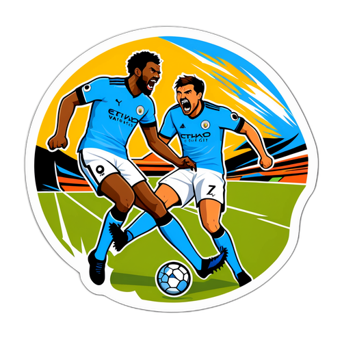 Masiglang Sticker ng Labanan sa Wolves vs Man City