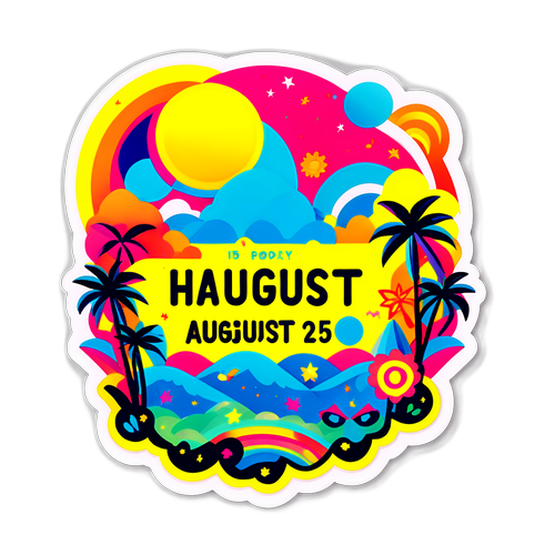 Sticker tematic pentru festivalul din 25 august