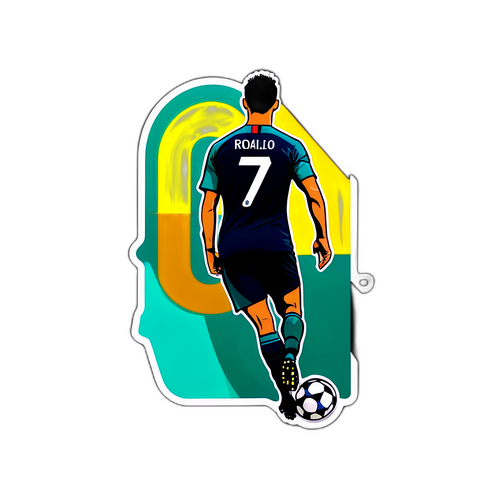 Minimalist Ronaldo Silhuett med Hjerterytme