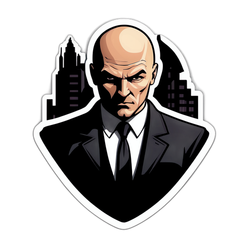 Hitman-Logo mit urbanem Hintergrund