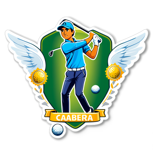Sticker con diseño estilizado de 'Ángel Cabrera'