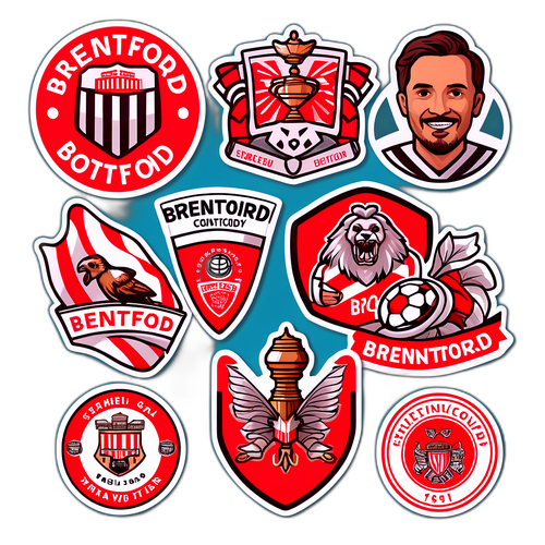 브렌트포드 승리를 기념하는 스티커