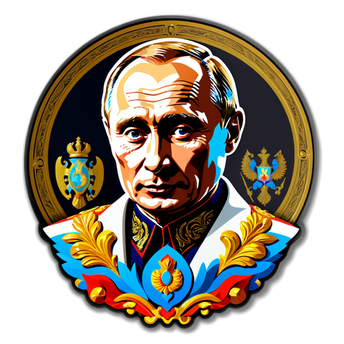 Monumental design av Vladimir Putin inspirerad av klassisk konst