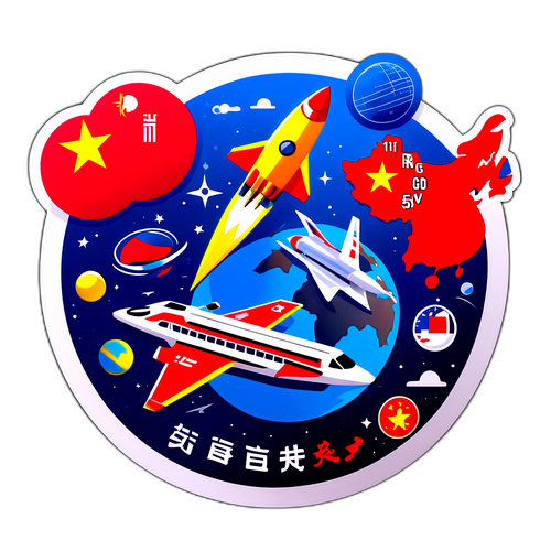 十四五规划创新与突破主题贴纸