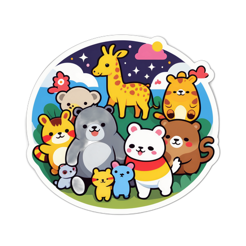 上野動物園の人気キャラクターたちのシール