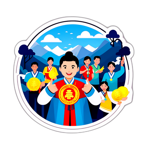 快乐领奖的员工