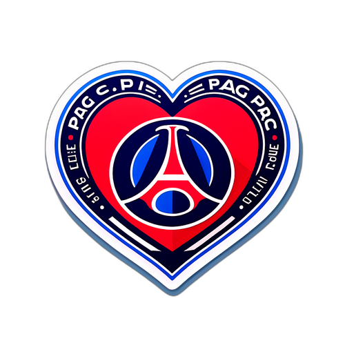 Sticker Logo PSG Bersama Bentuk Hati
